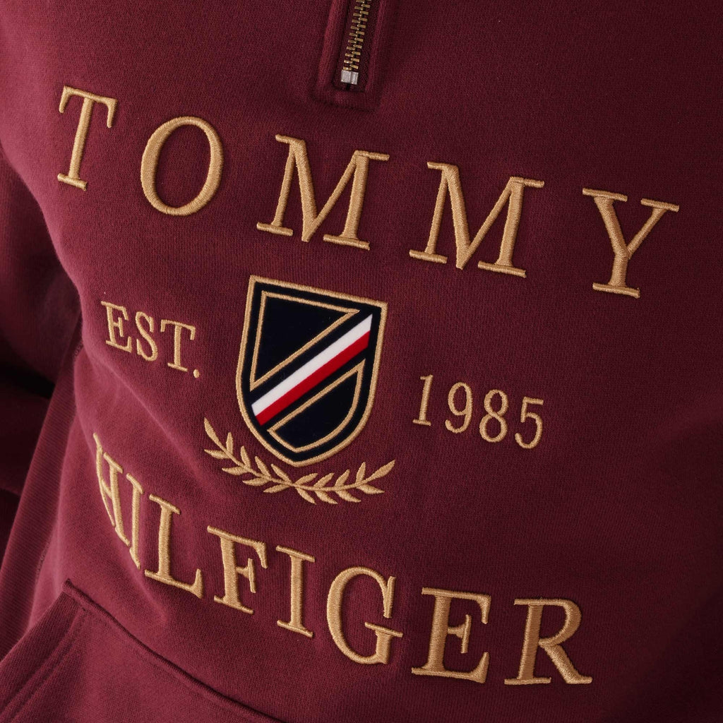 Tommy Hilfiger Icon Logo Mock Neck - Tawny Port