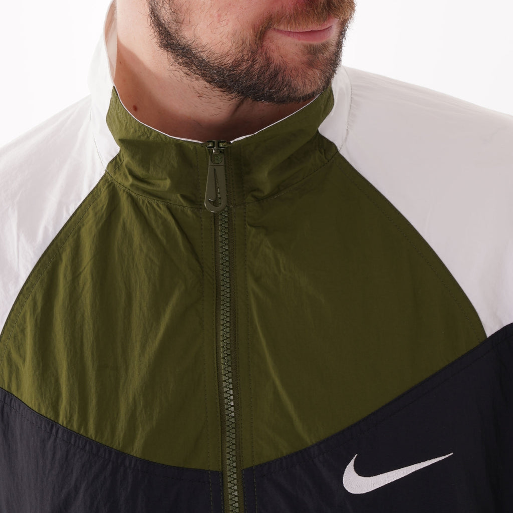Nike Reissue Woven Shell Track Jacket - Legion Green & Black