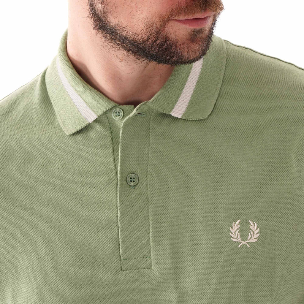 Fred Perry Reissues Single Tipped Polo Shirt - Pistachio