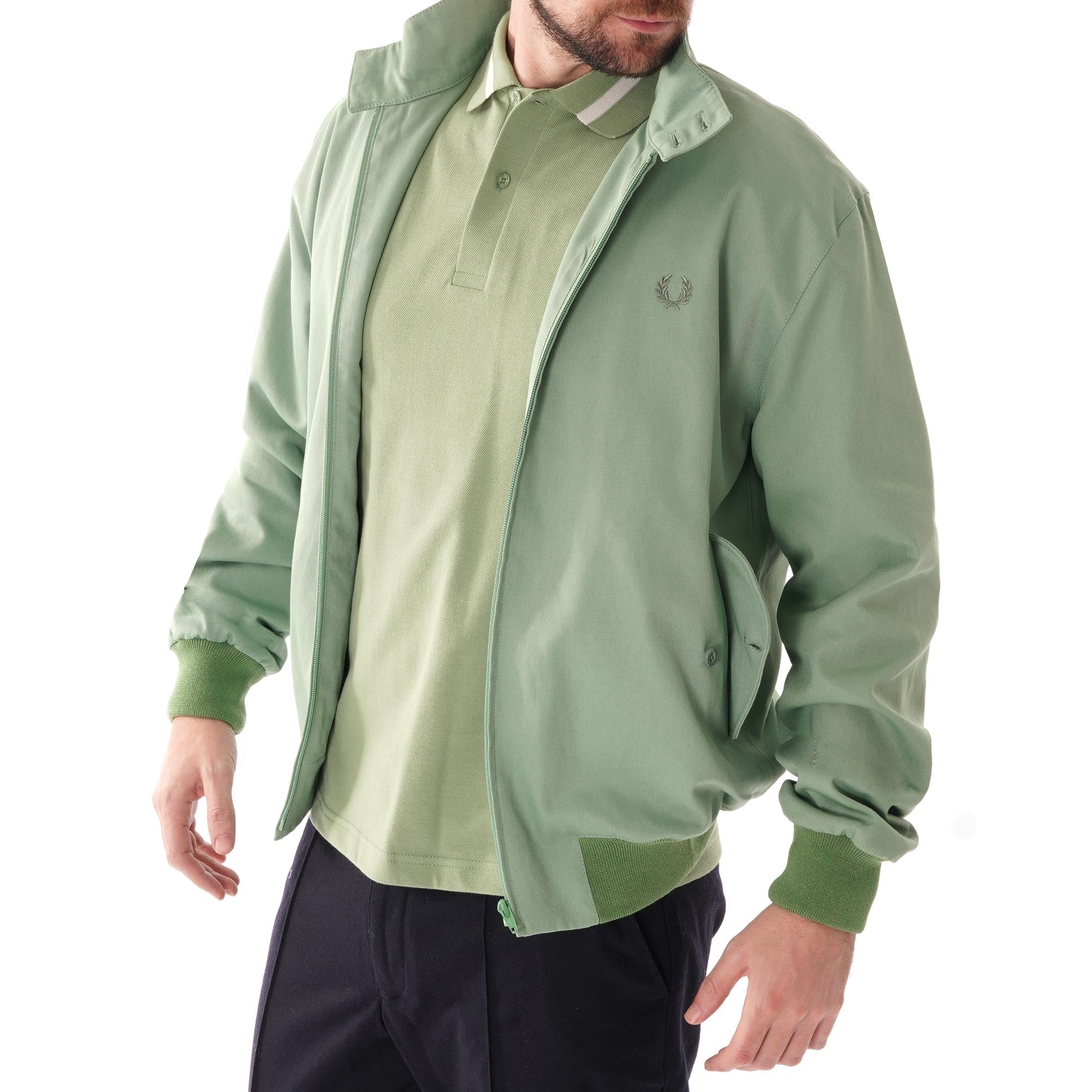 Fred Perry Reissues Harrington Jacket - Pistachio