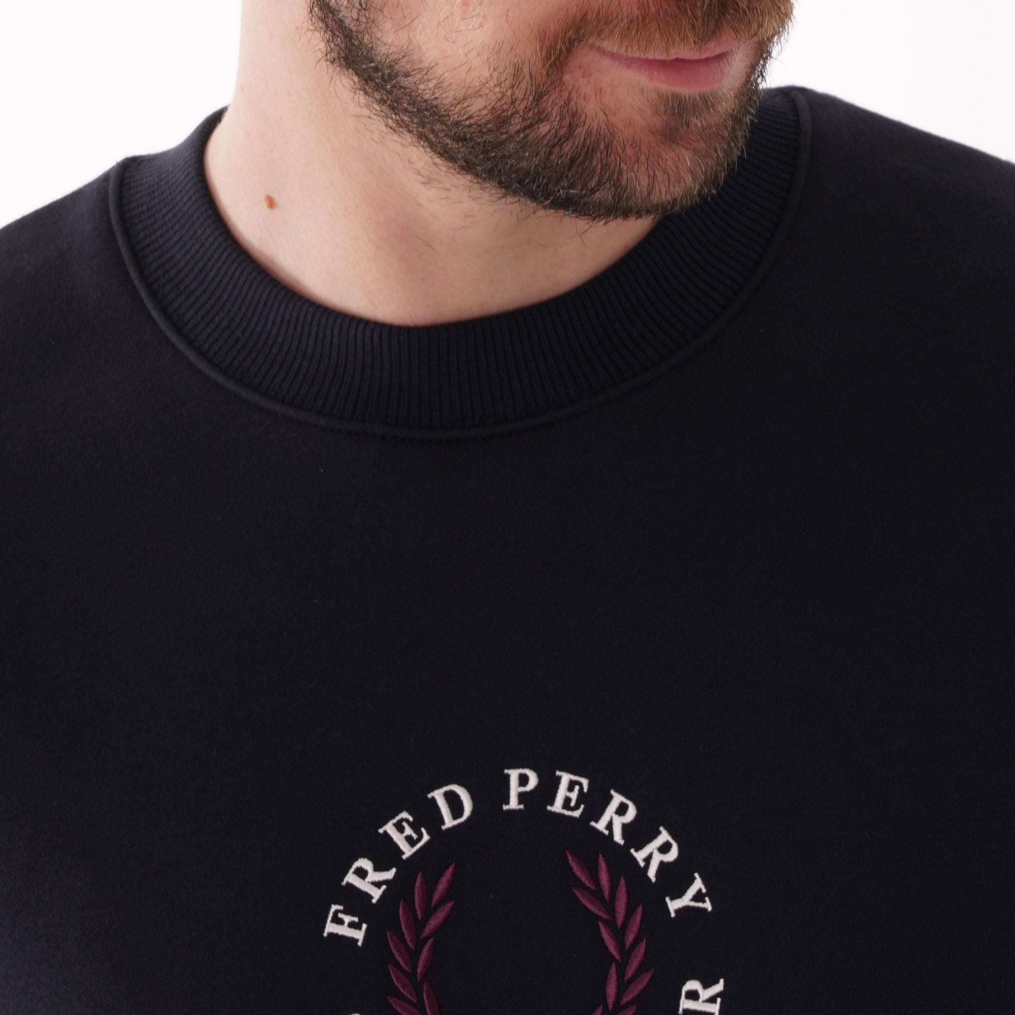 Fred Perry Branded Sweatshirt - Navy