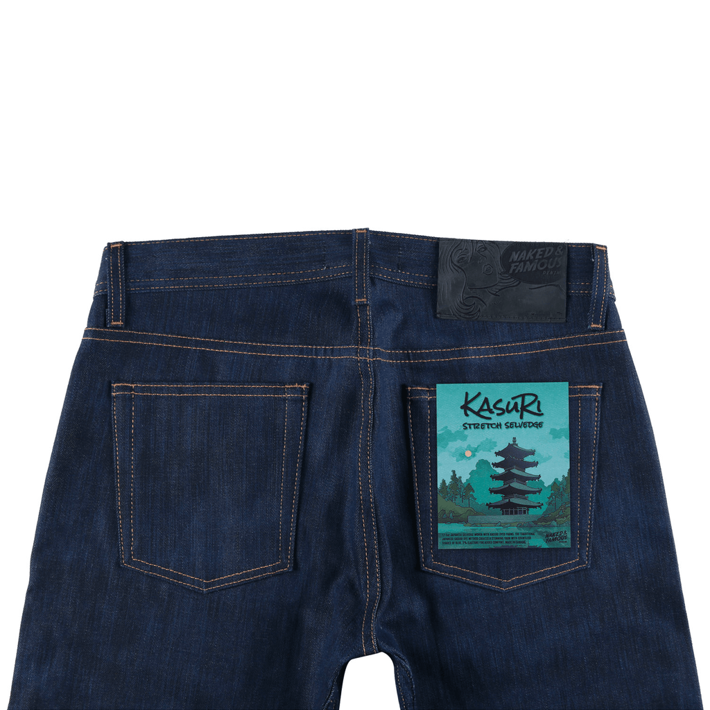 Naked and Famous Denim Kasuri Stretch Selvedge - Indigo