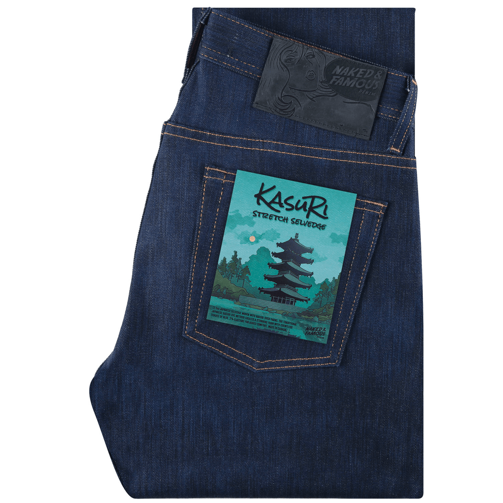 Naked and Famous Denim Kasuri Stretch Selvedge - Indigo