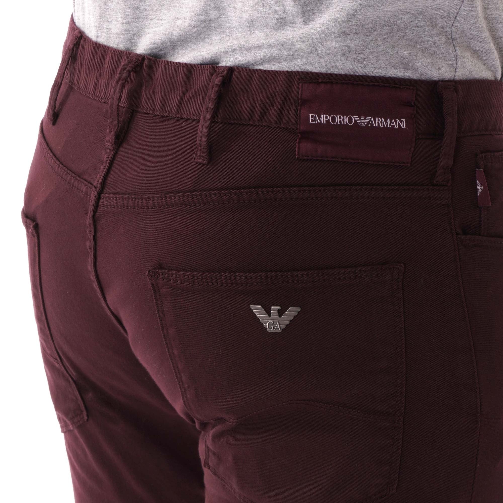 Emporio Armani J06 Slim Fit Trousers - Rosso