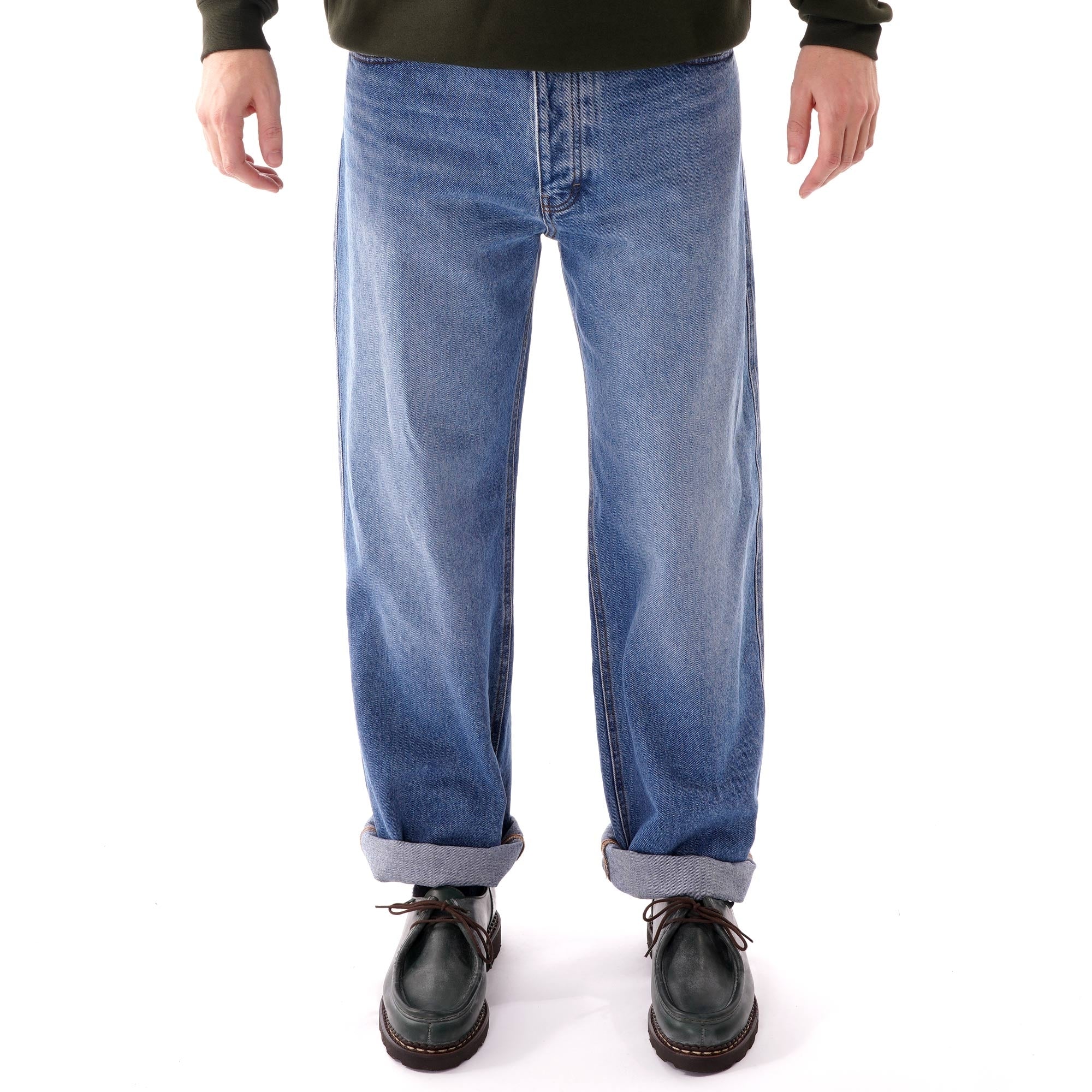 AMI Wide Fit Jeans - Used Blue