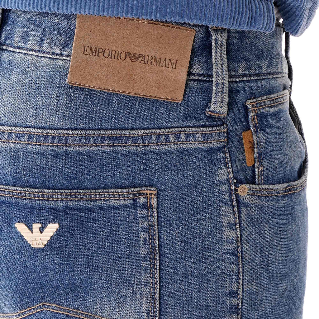 Emporio Armani J06 Slim Fit Denim Pants - Denim