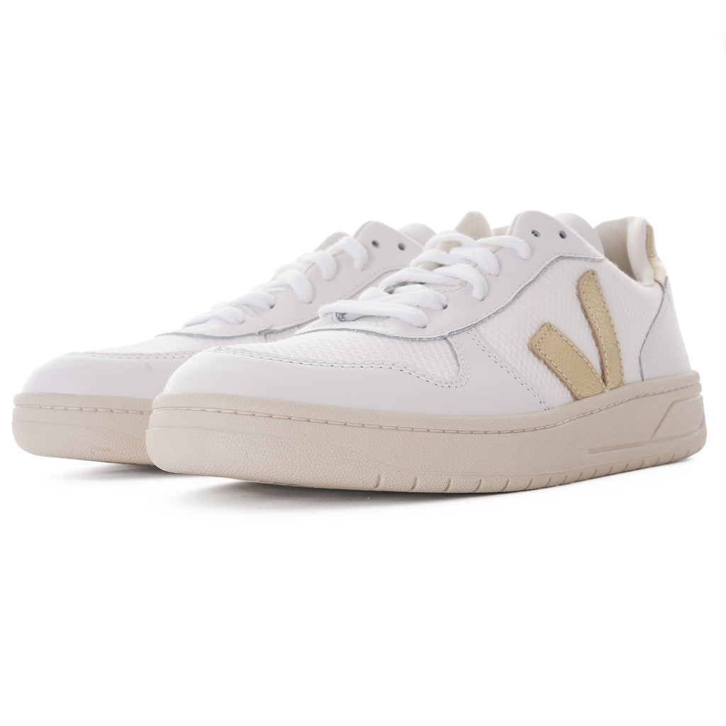 Veja V-10 B Mesh Womens - White & Gold