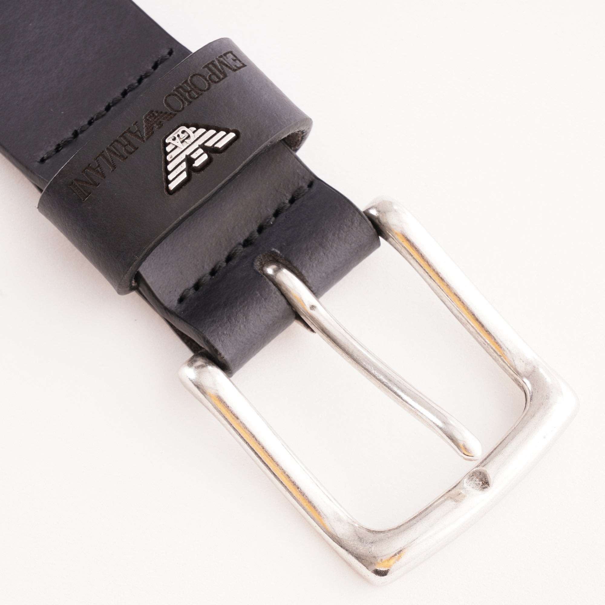 Emporio Armani Tongue Belt - Black