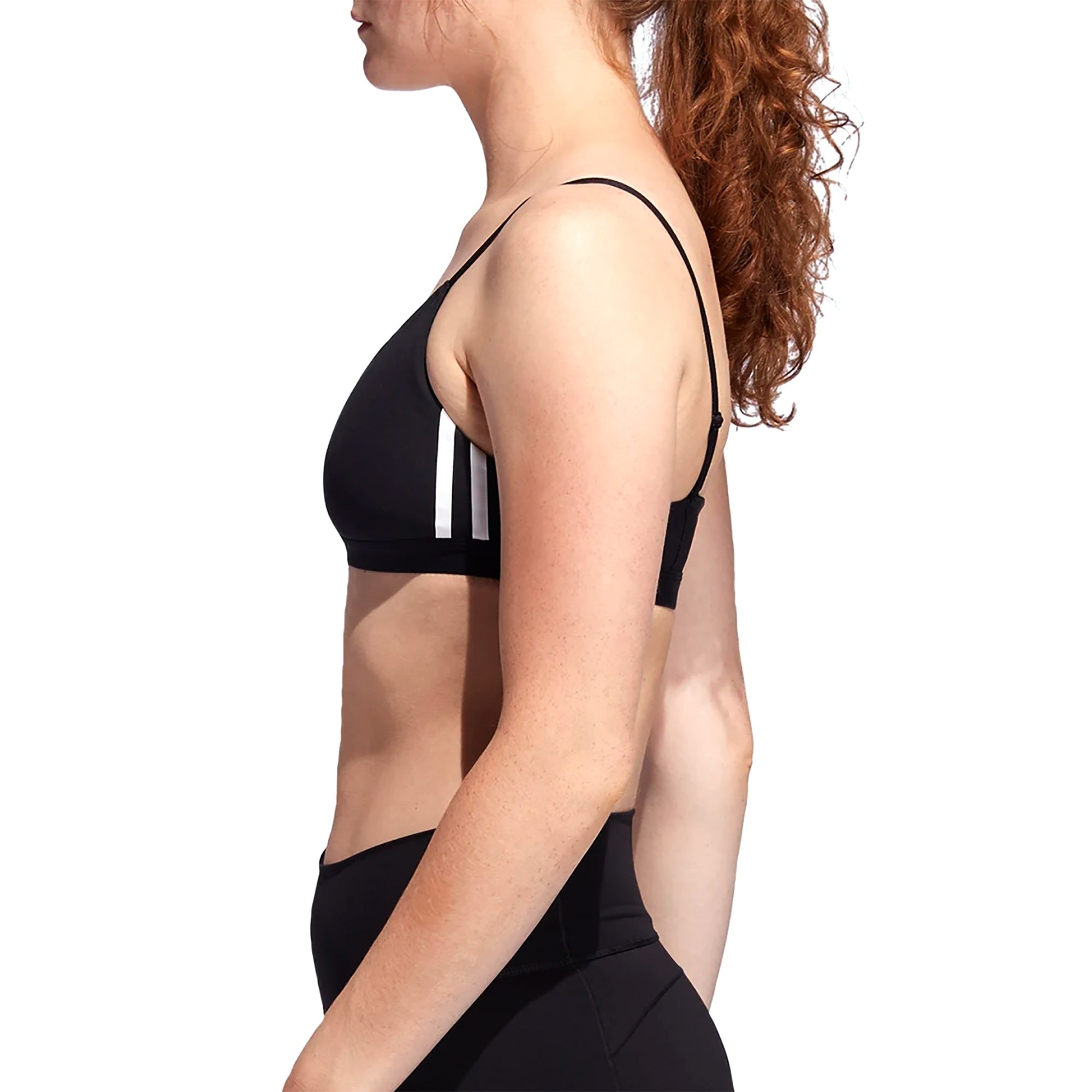 Adidas Originals Womens All Me 3 Stripes Sports Bra - Black