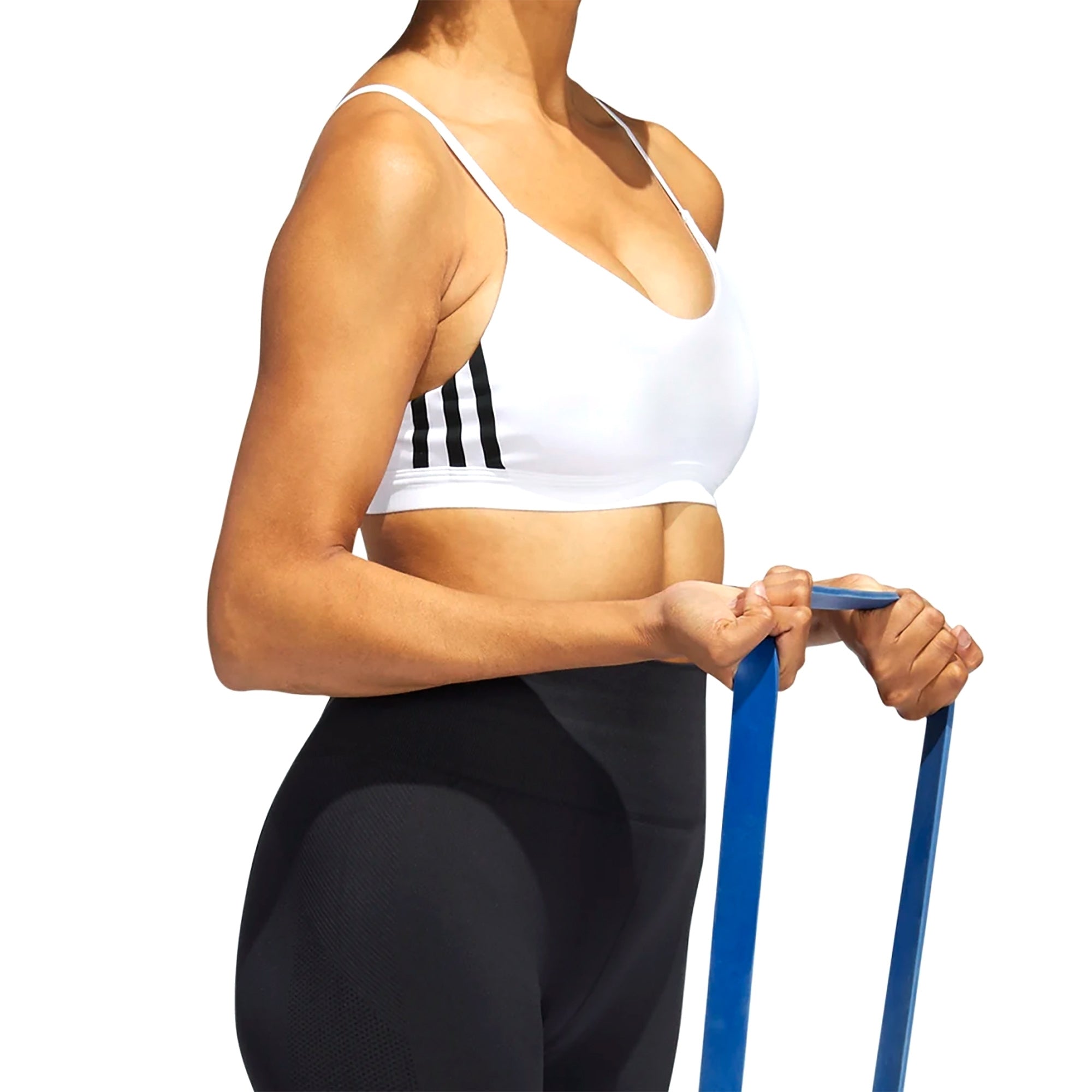 Adidas Originals Womens All Me 3-stripe Sports Bra - White