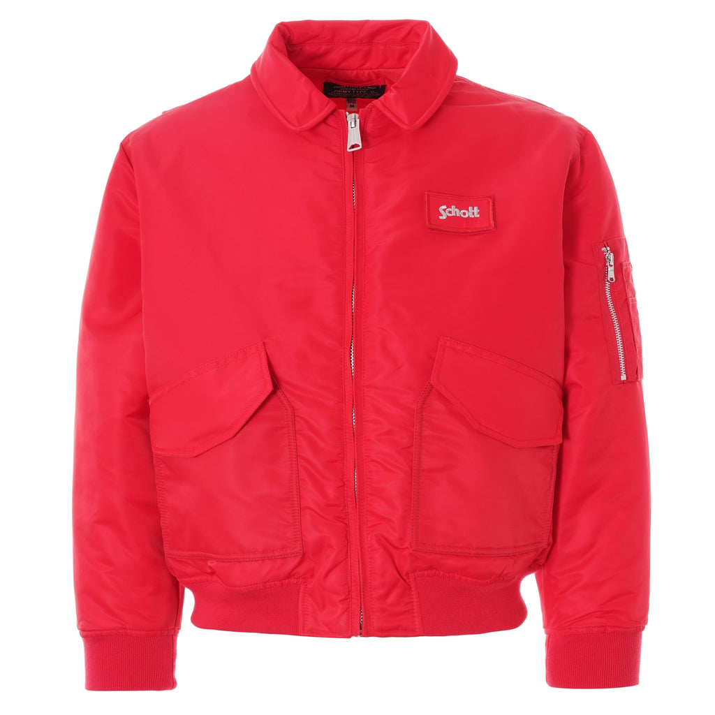 Schott NYC CWU Bomber Womens Jacket Red