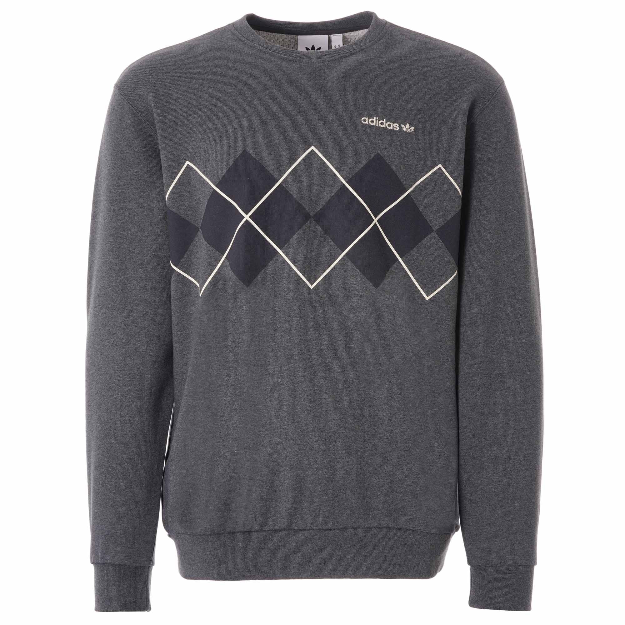 Adidas Originals Argyle Crewneck Sweatshirt - Grey