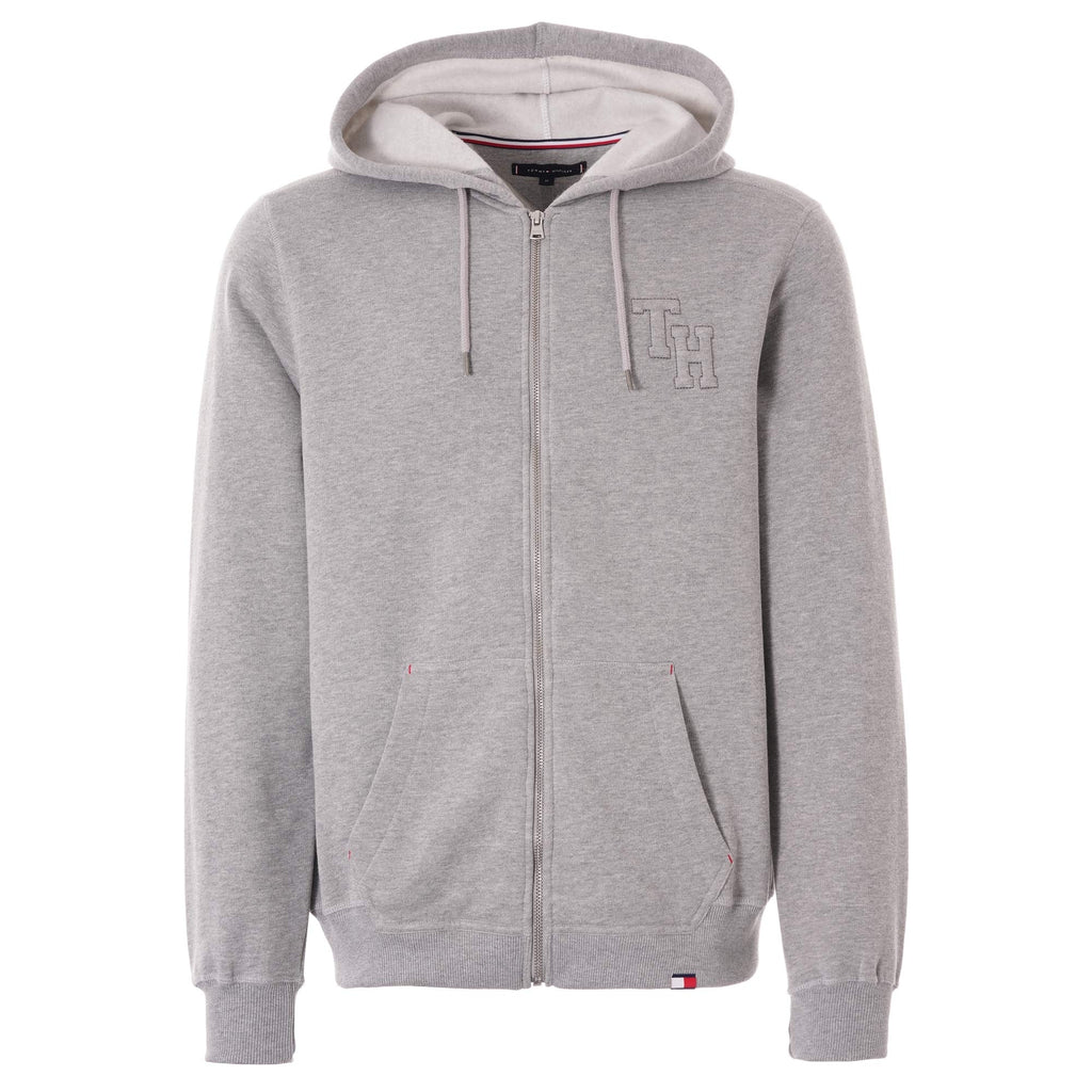 Tommy Hilfiger Monogram Cotton Fleece Hoody - Grey