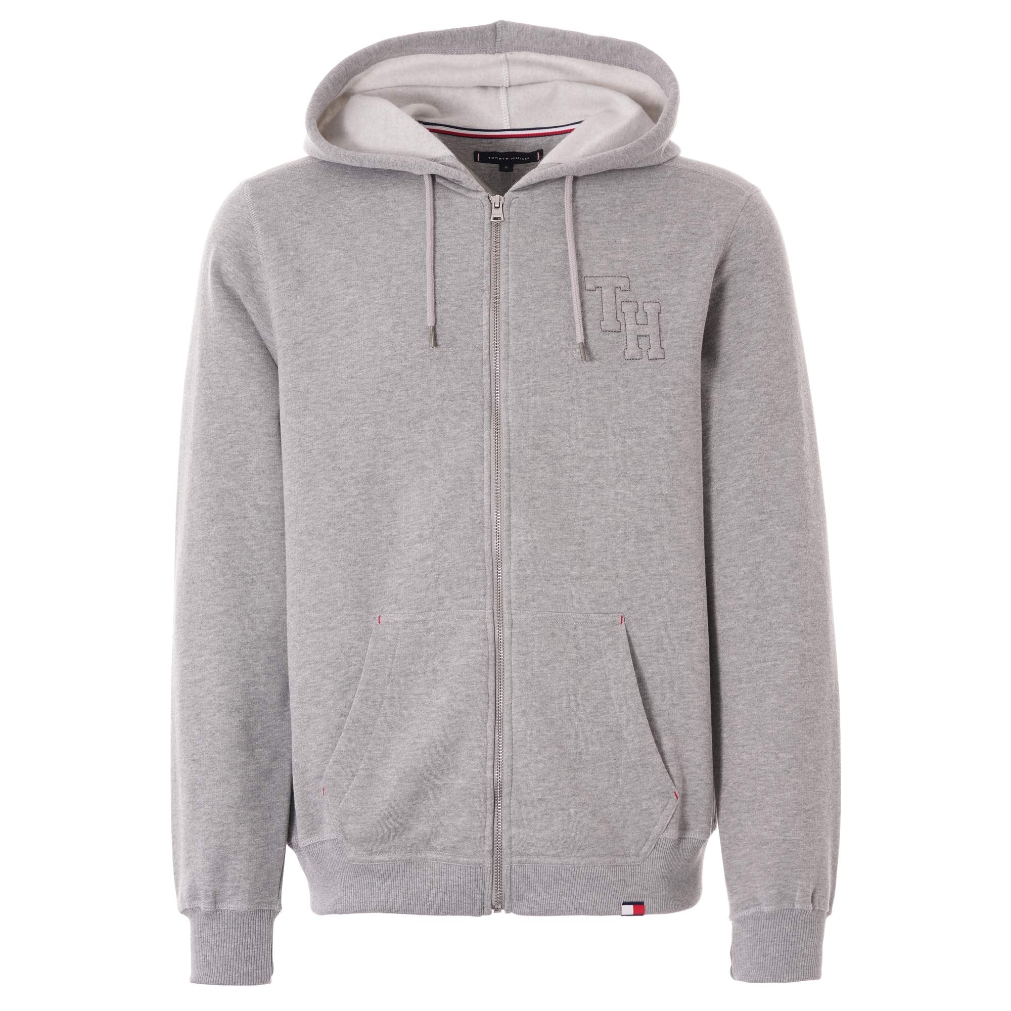 Tommy Hilfiger Monogram Cotton Fleece Hoody - Grey
