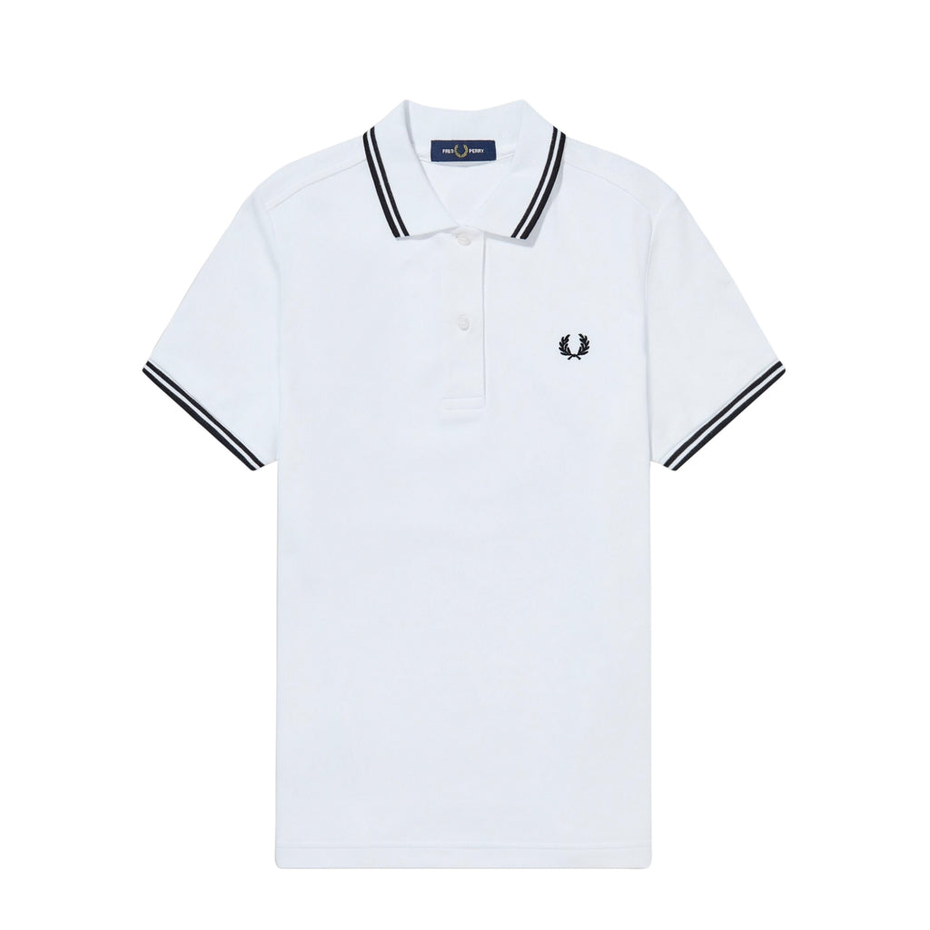 Fred Perry Womens Twin Tipped Polo Shirt - White
