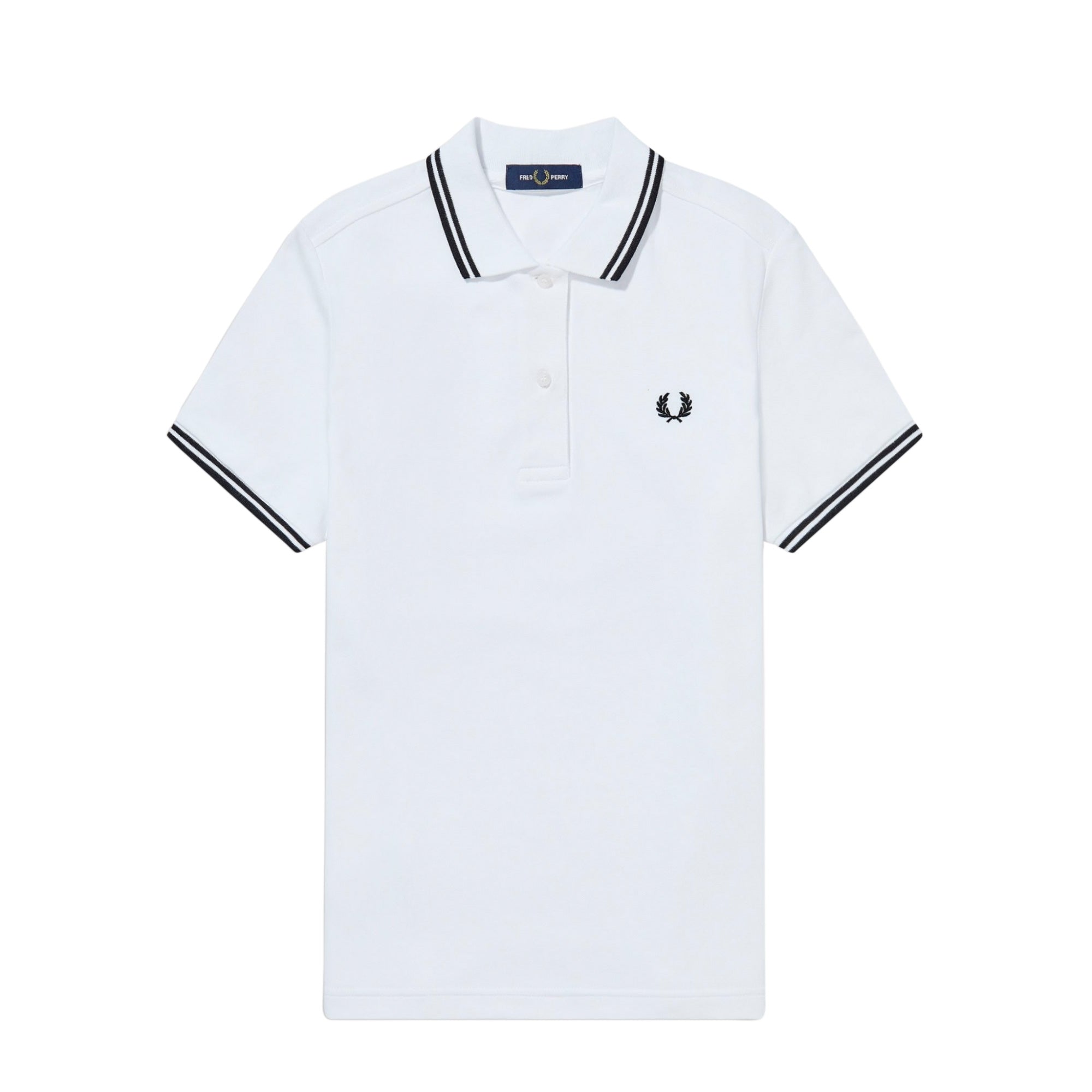Fred Perry Womens Twin Tipped Polo Shirt - White