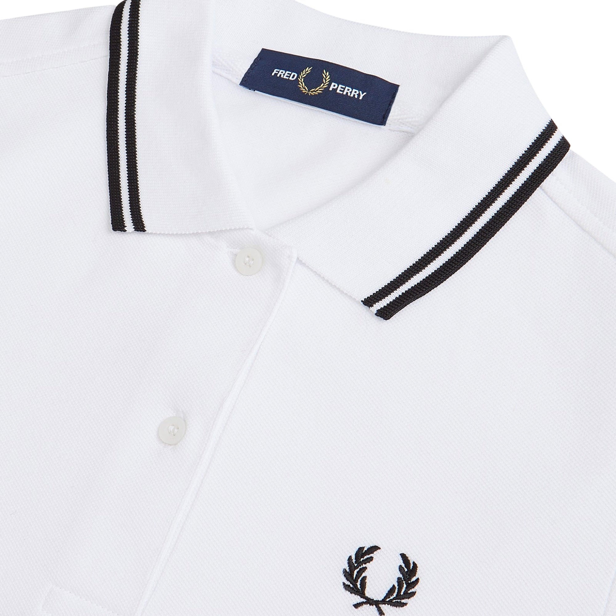 Fred Perry Womens Twin Tipped Polo Shirt - White