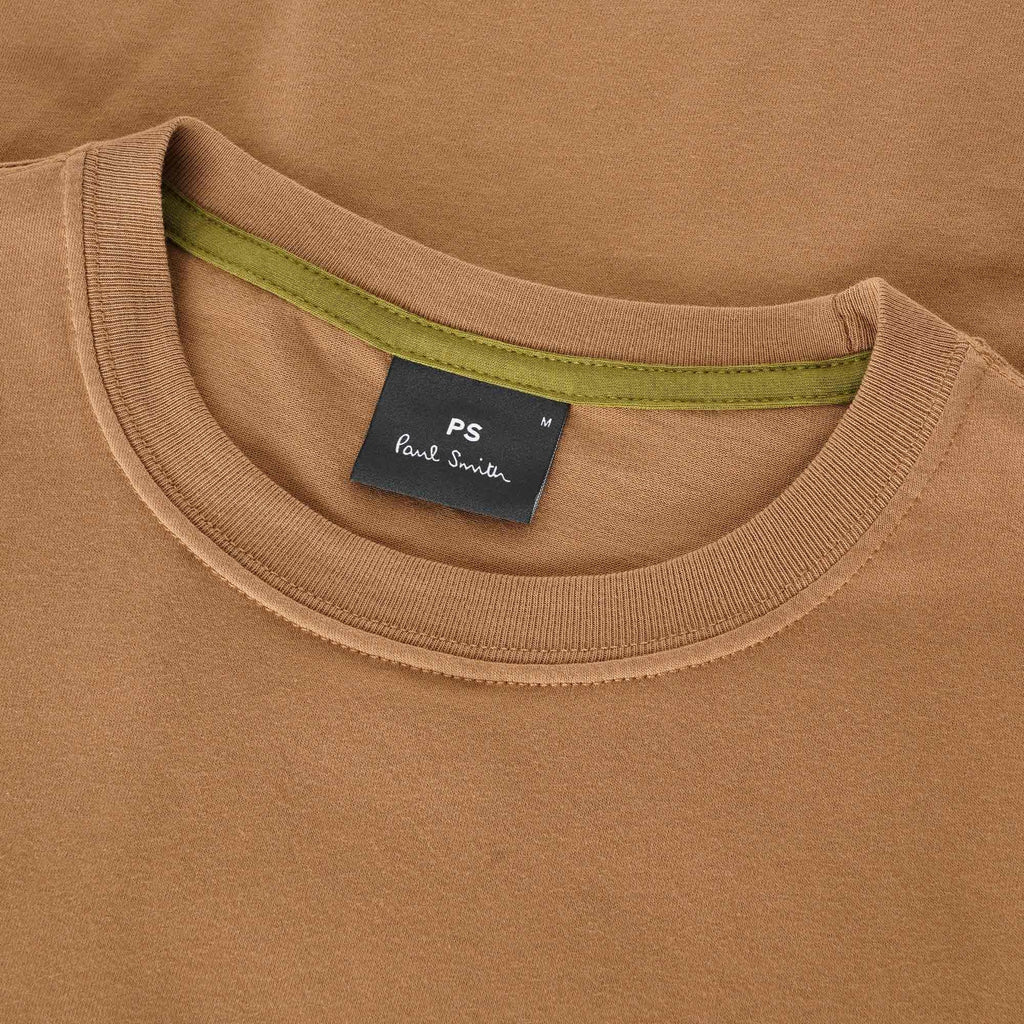Paul Smith Organic Cotton Zebra Logo T-Shirt - Camel