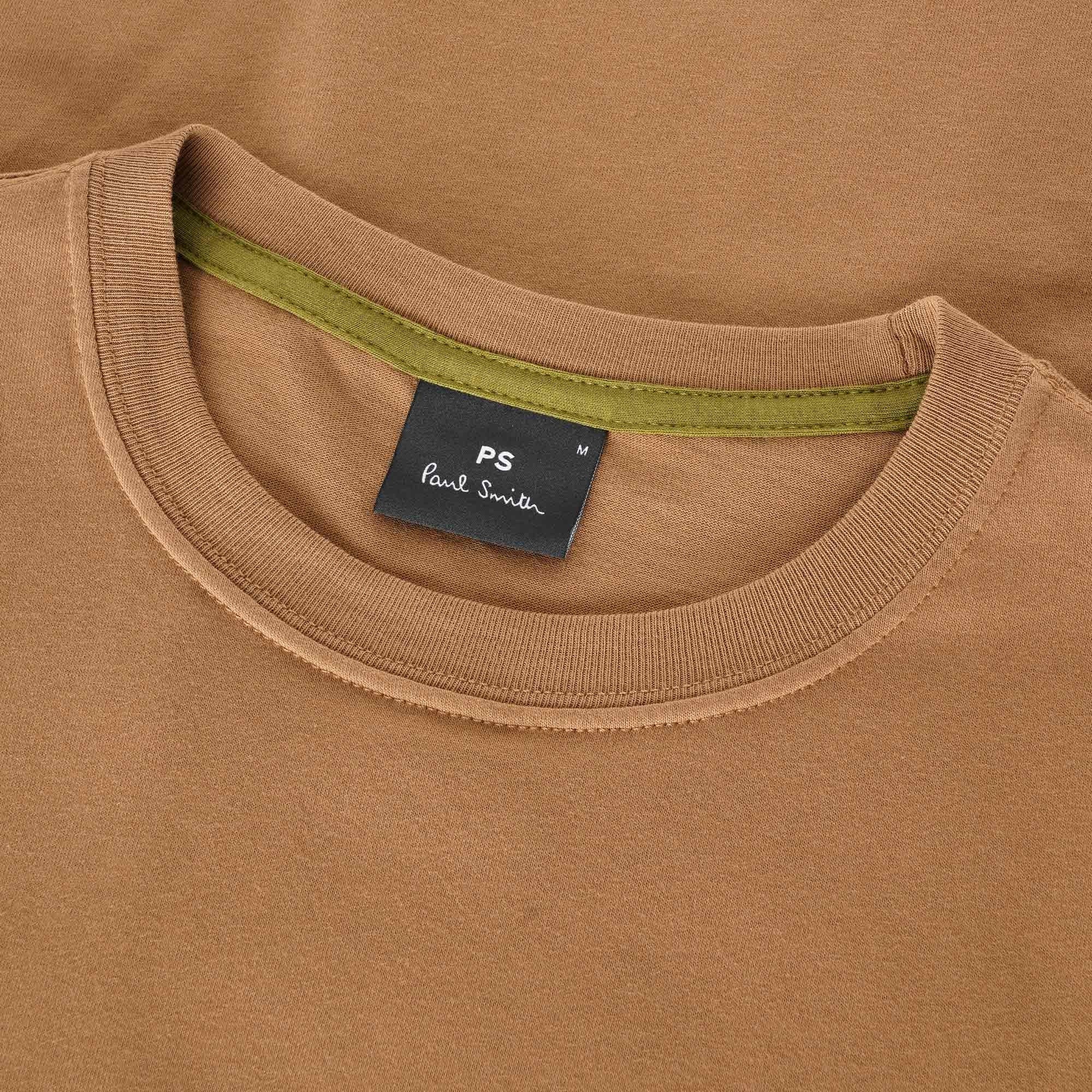 Paul Smith Organic Cotton Zebra Logo T-Shirt - Camel