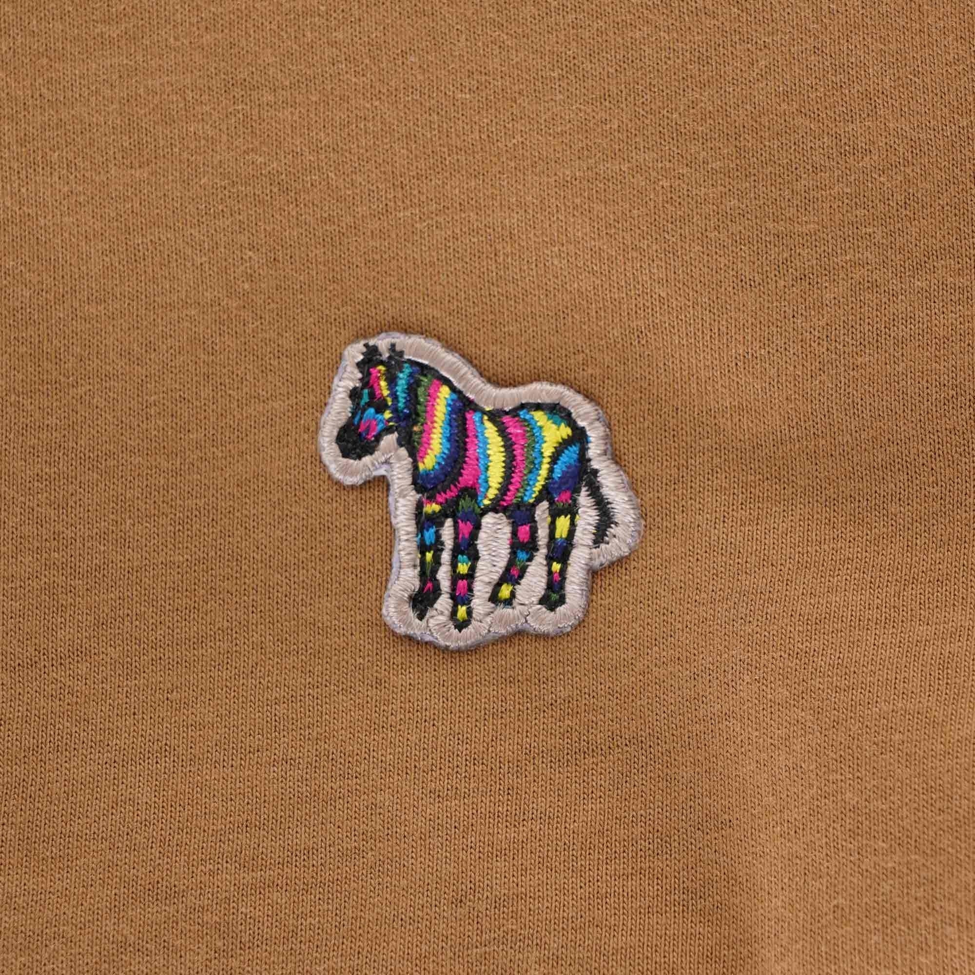 Paul Smith Organic Cotton Zebra Logo T-Shirt - Camel