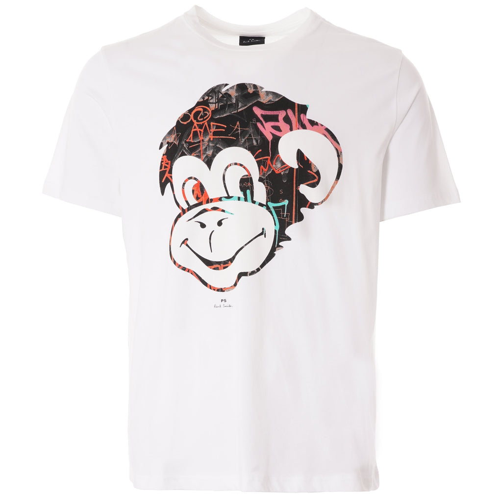Paul Smith Graffiti Monkey T-Shirt - White