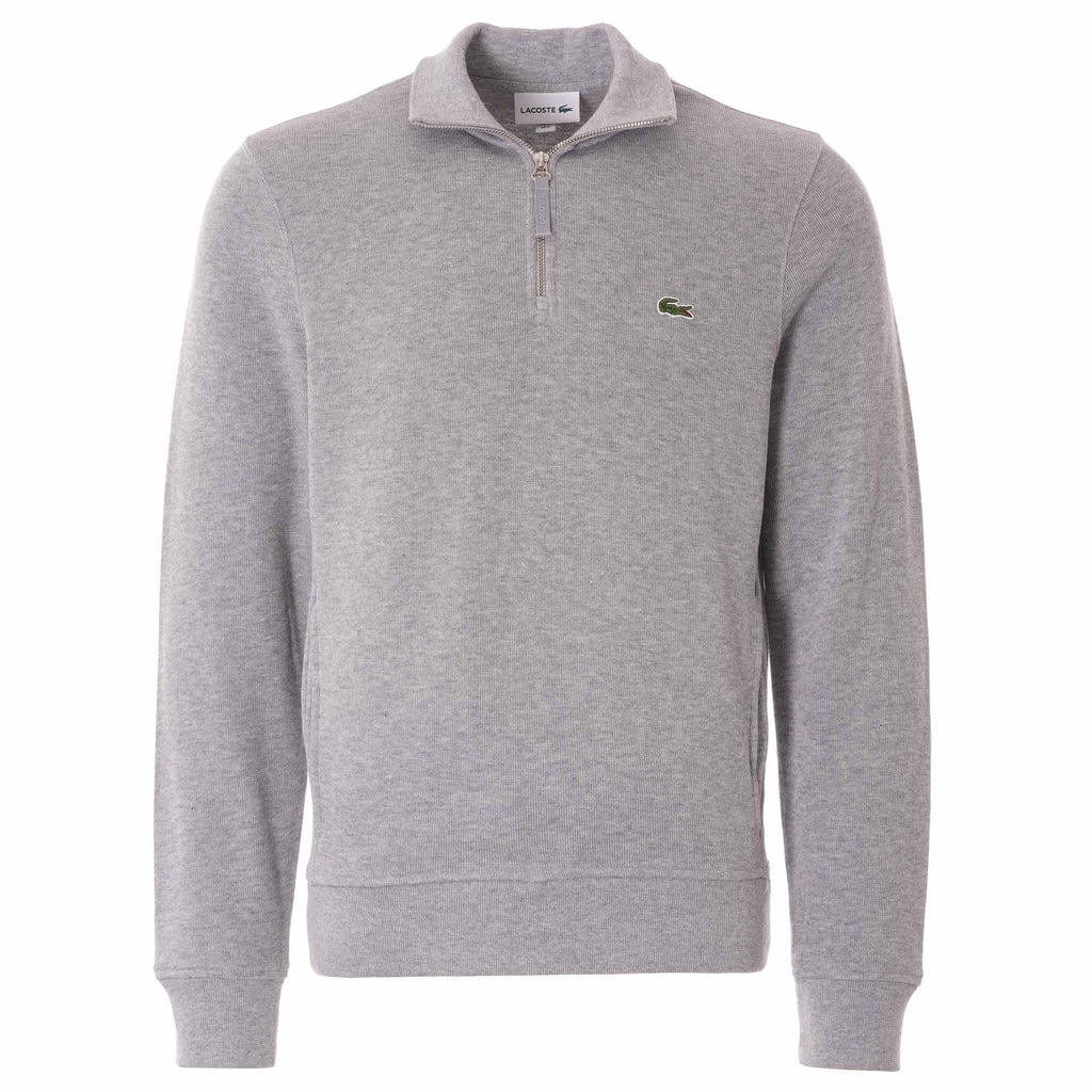 Lacoste Half-Zip Knitted Sweatshirt - Grey