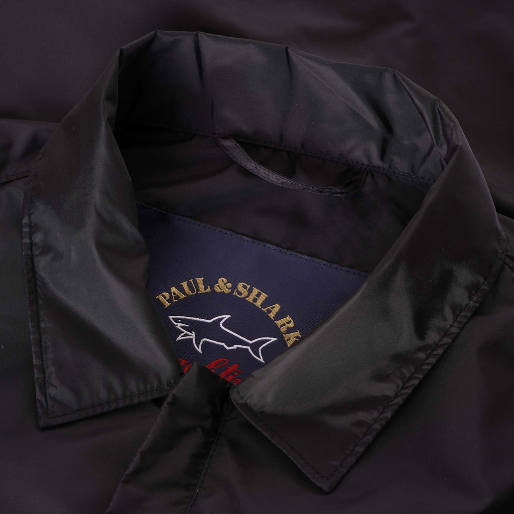 Paul and Shark Water Resistant Overshirt - Black