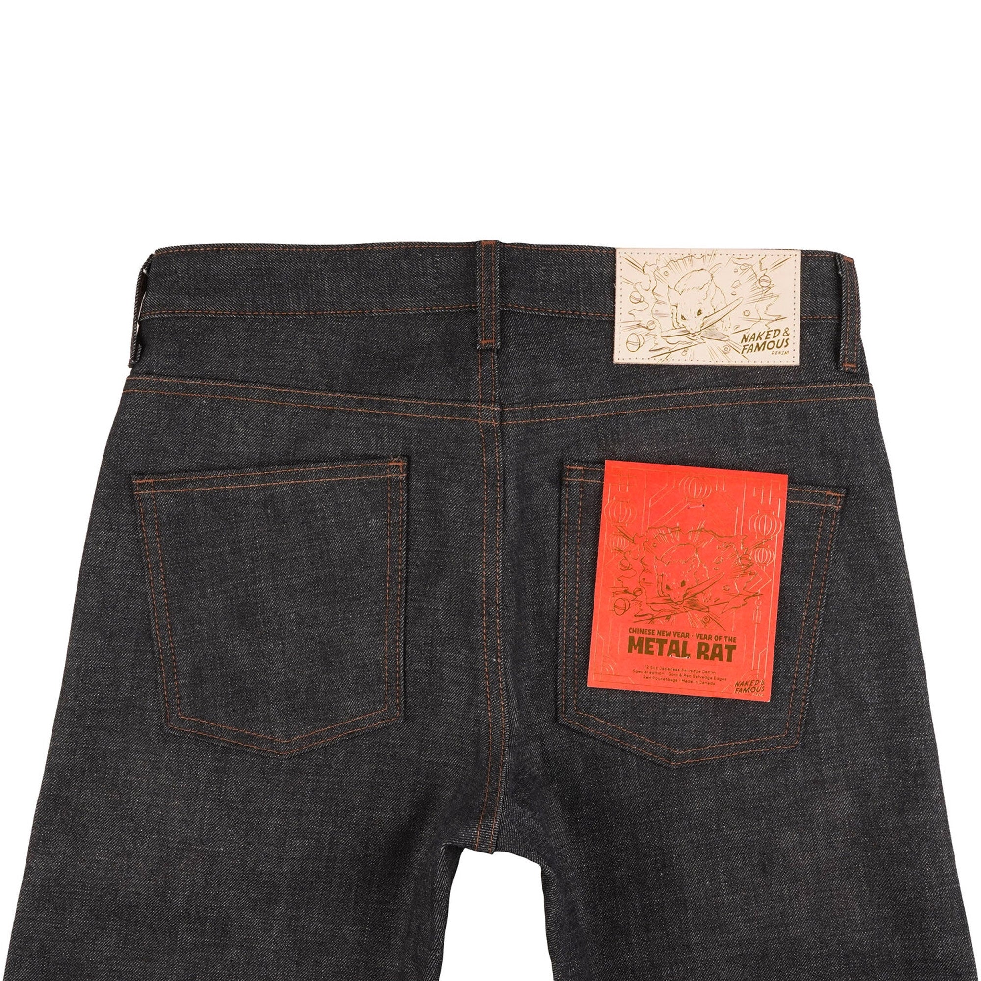 Naked and Famous Denim Year of the Metal Rat Weird Guy - Indigo