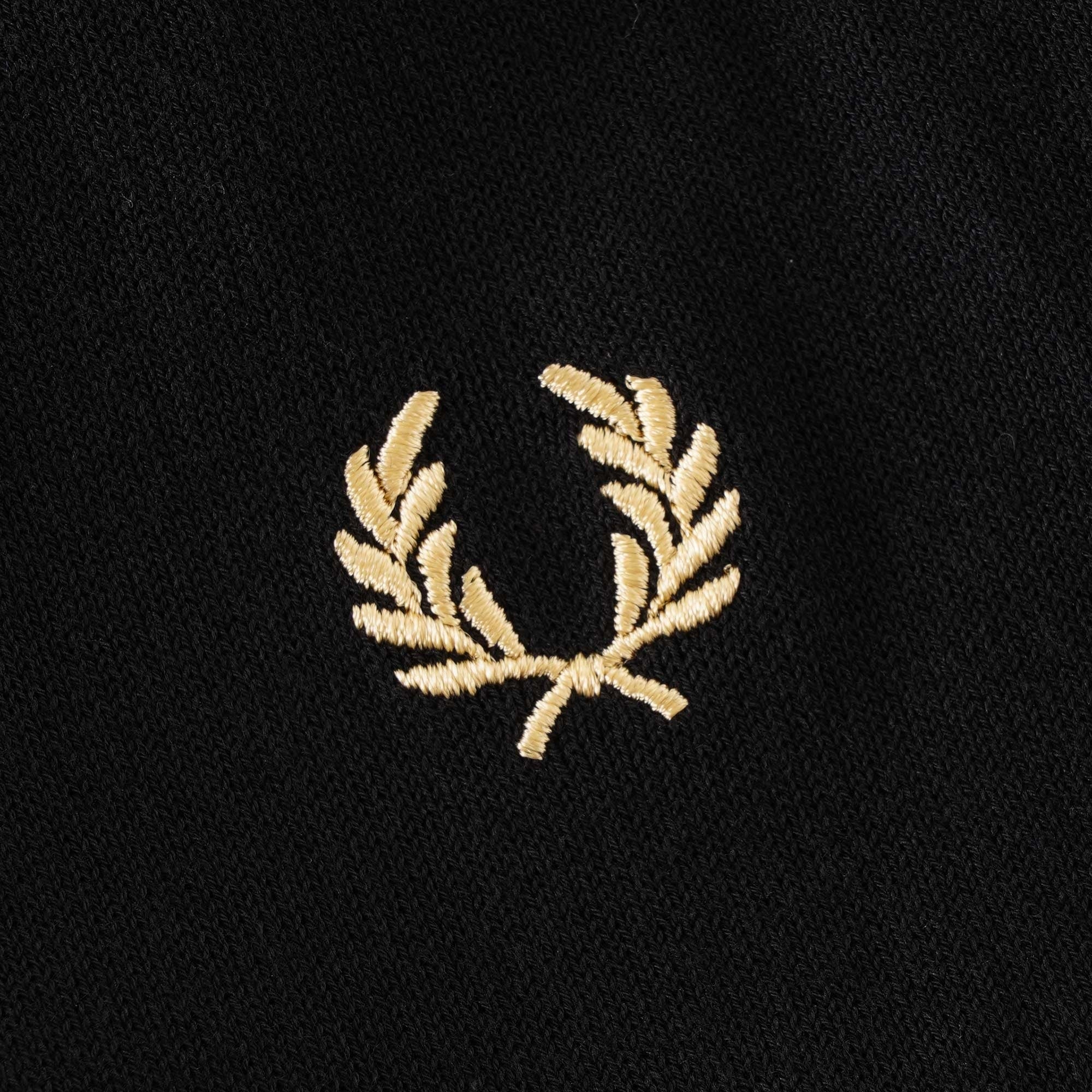 Fred Perry Reissues Raglan Sleeve Knitted Shirt - Black