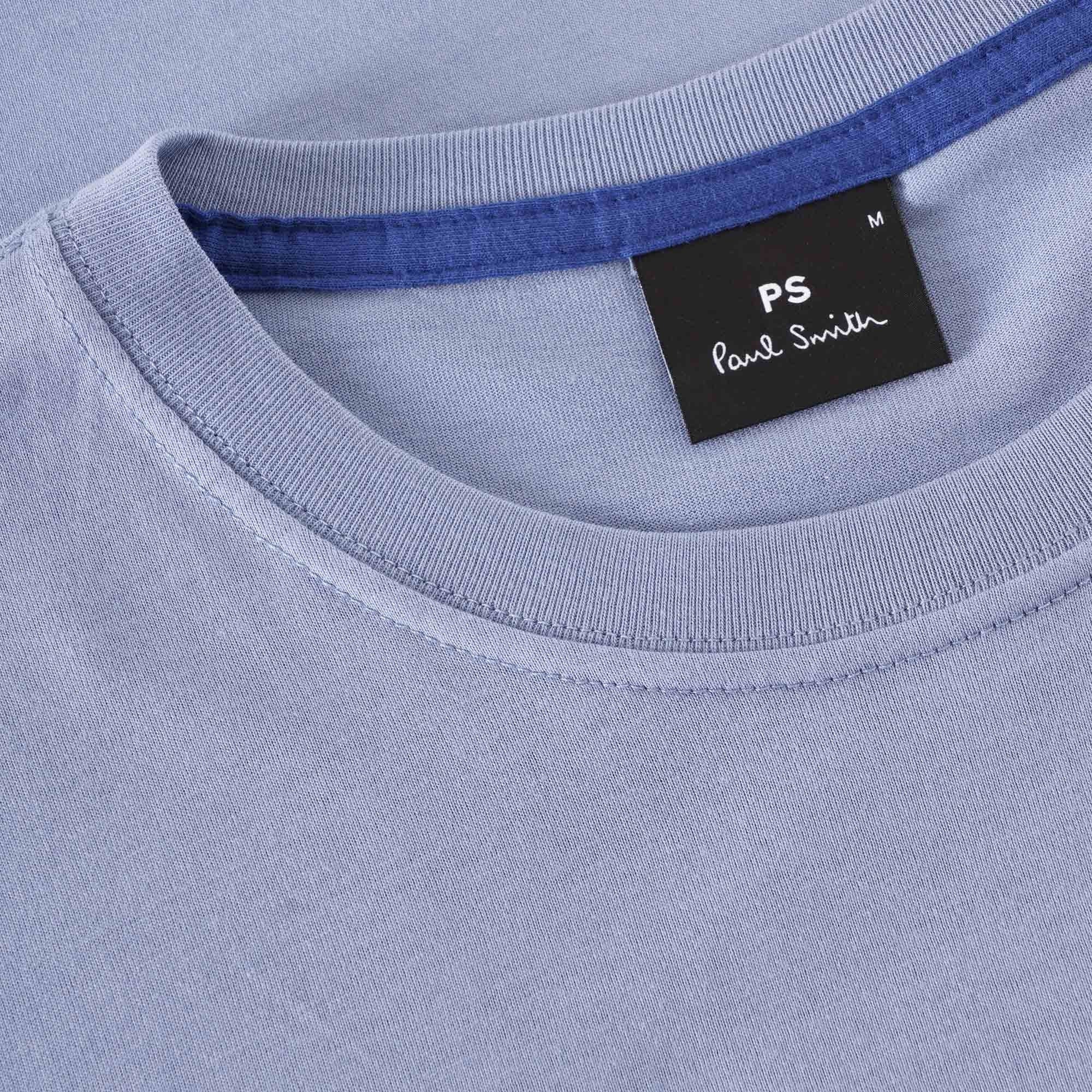 Paul Smith Organic Cotton Zebra Logo T-Shirt - Light Blue