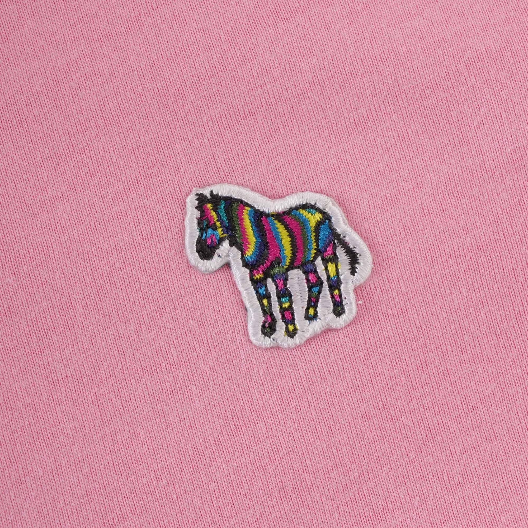 Paul Smith Organic Cotton Zebra Logo T-Shirt - Powder