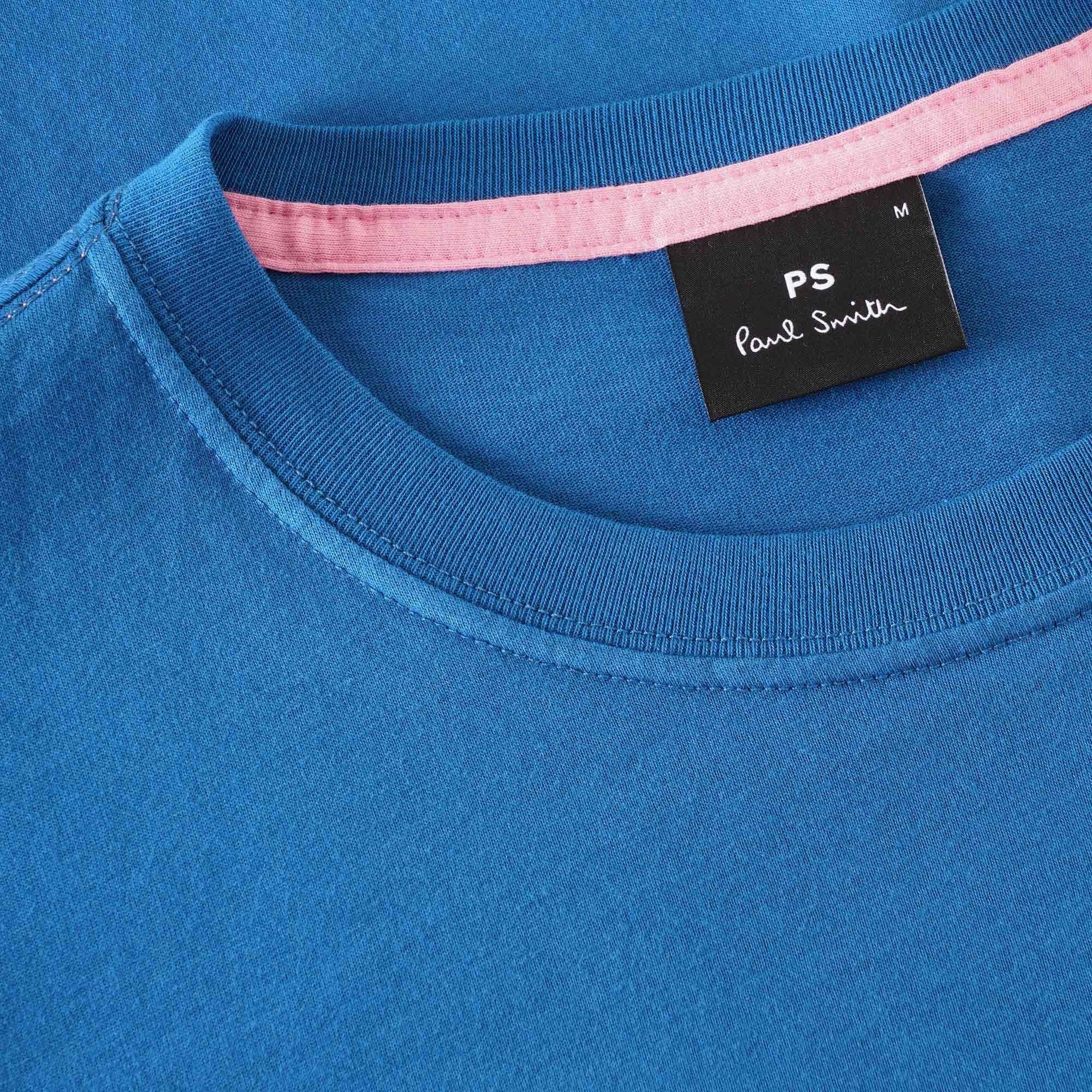 Paul Smith Organic Cotton Zebra Logo T-Shirt - Blue