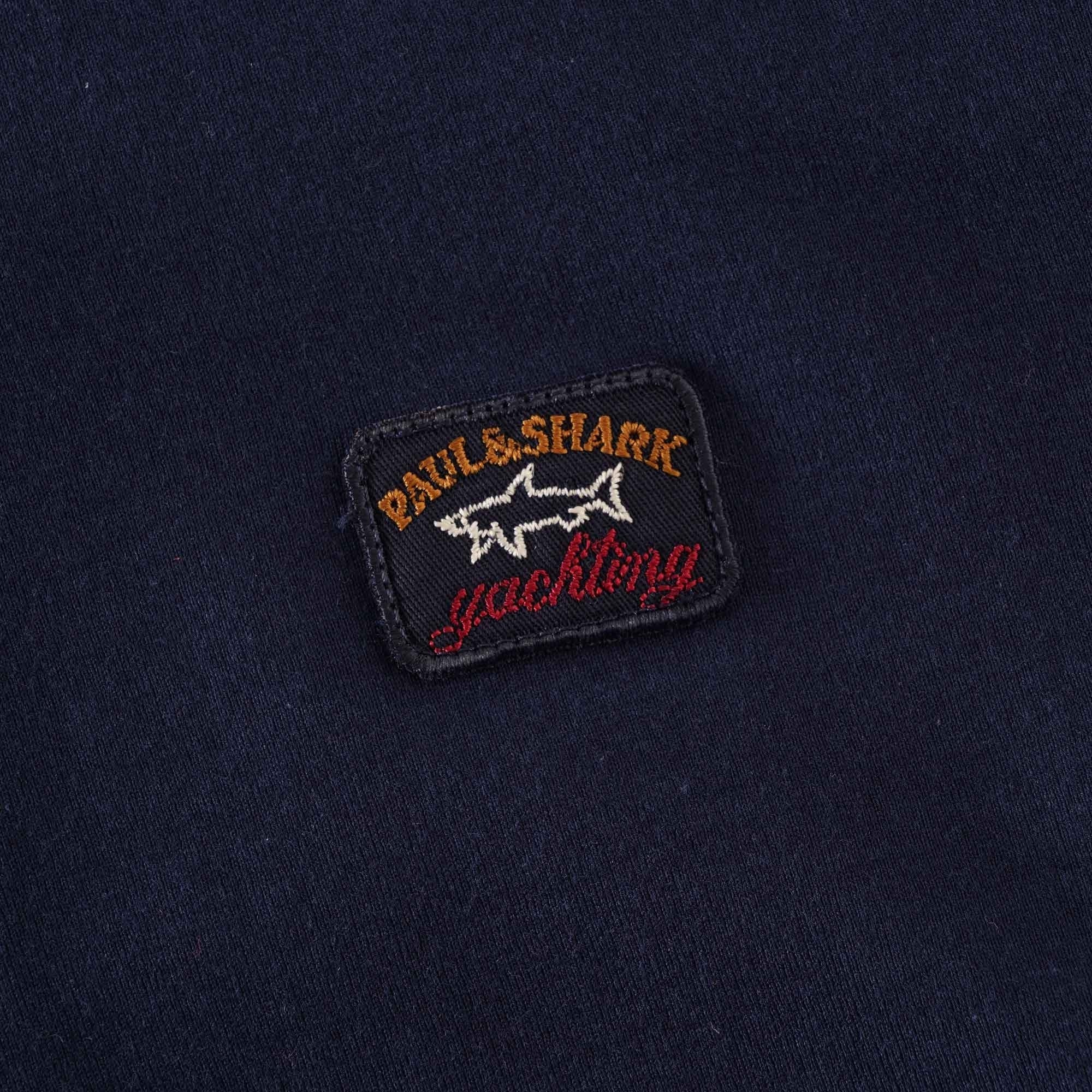 Paul and Shark Crew Neck Logo T-Shirt - Navy