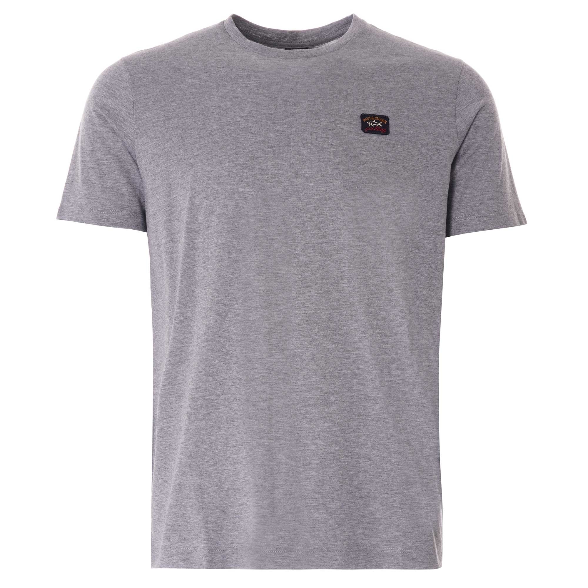 Paul and Shark Crew Neck Logo T-Shirt - Grey