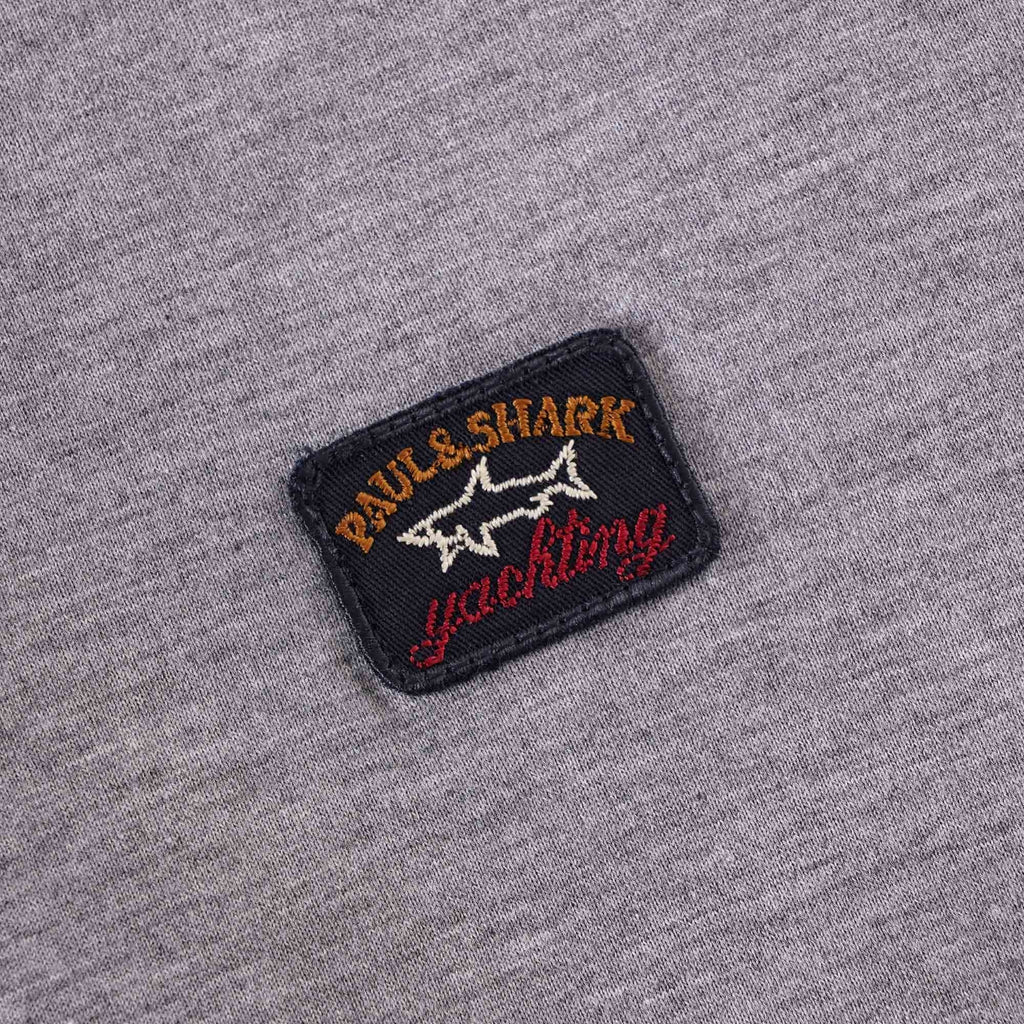 Paul and Shark Crew Neck Logo T-Shirt - Grey