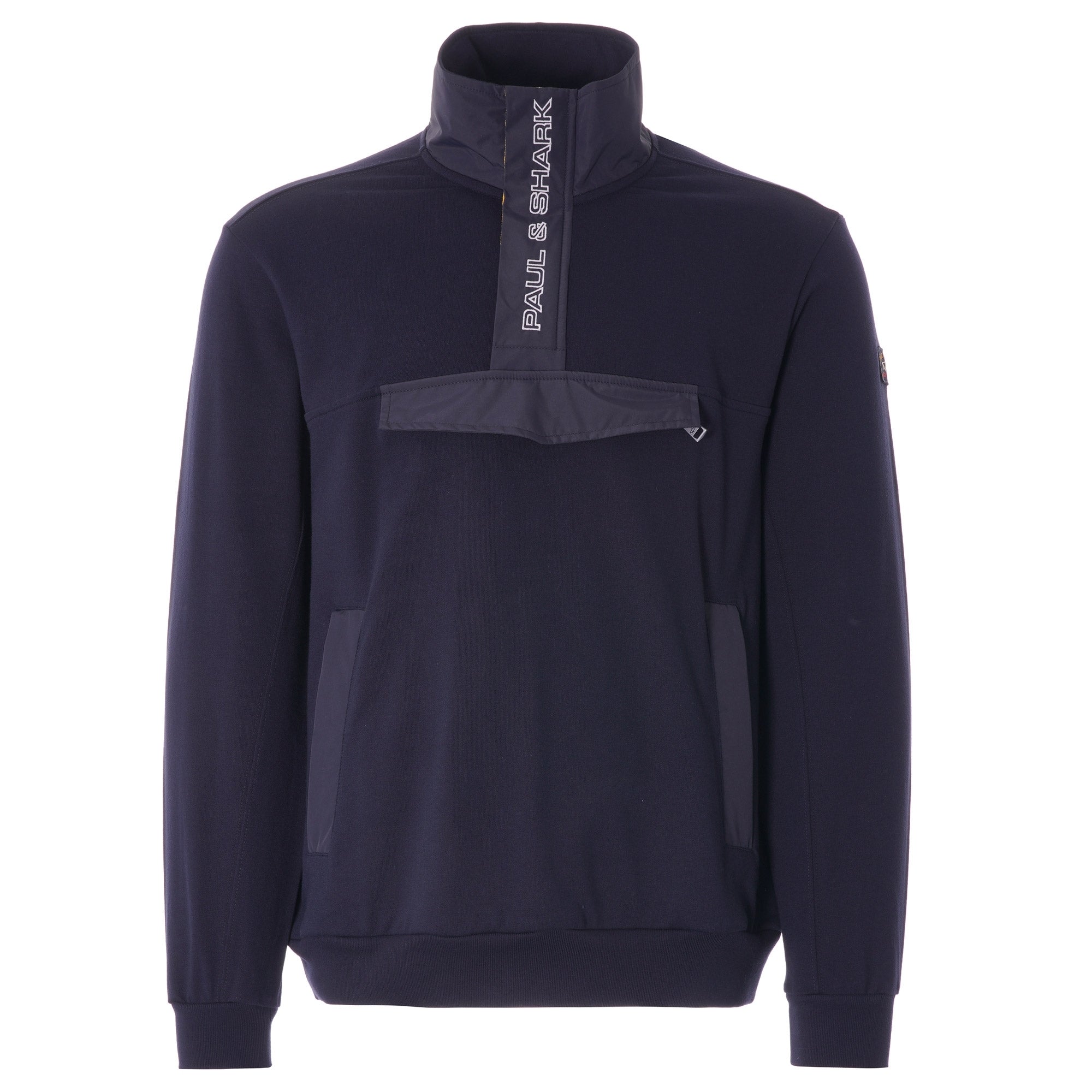 Paul and Shark Zip-Neck Pocket Sweatshirt - Navy