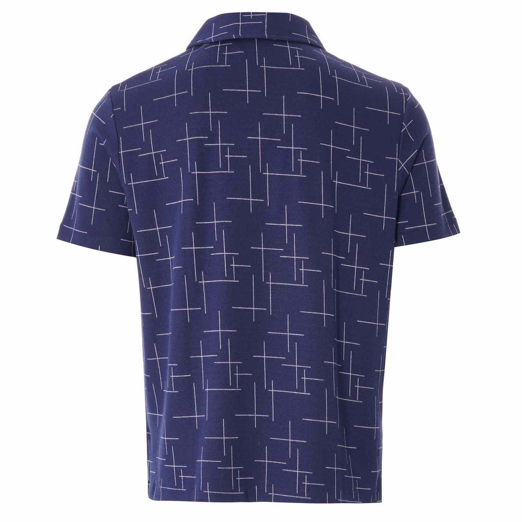 Fred Perry Reissues Cross Hatch Half Zip Shirt - French Navy