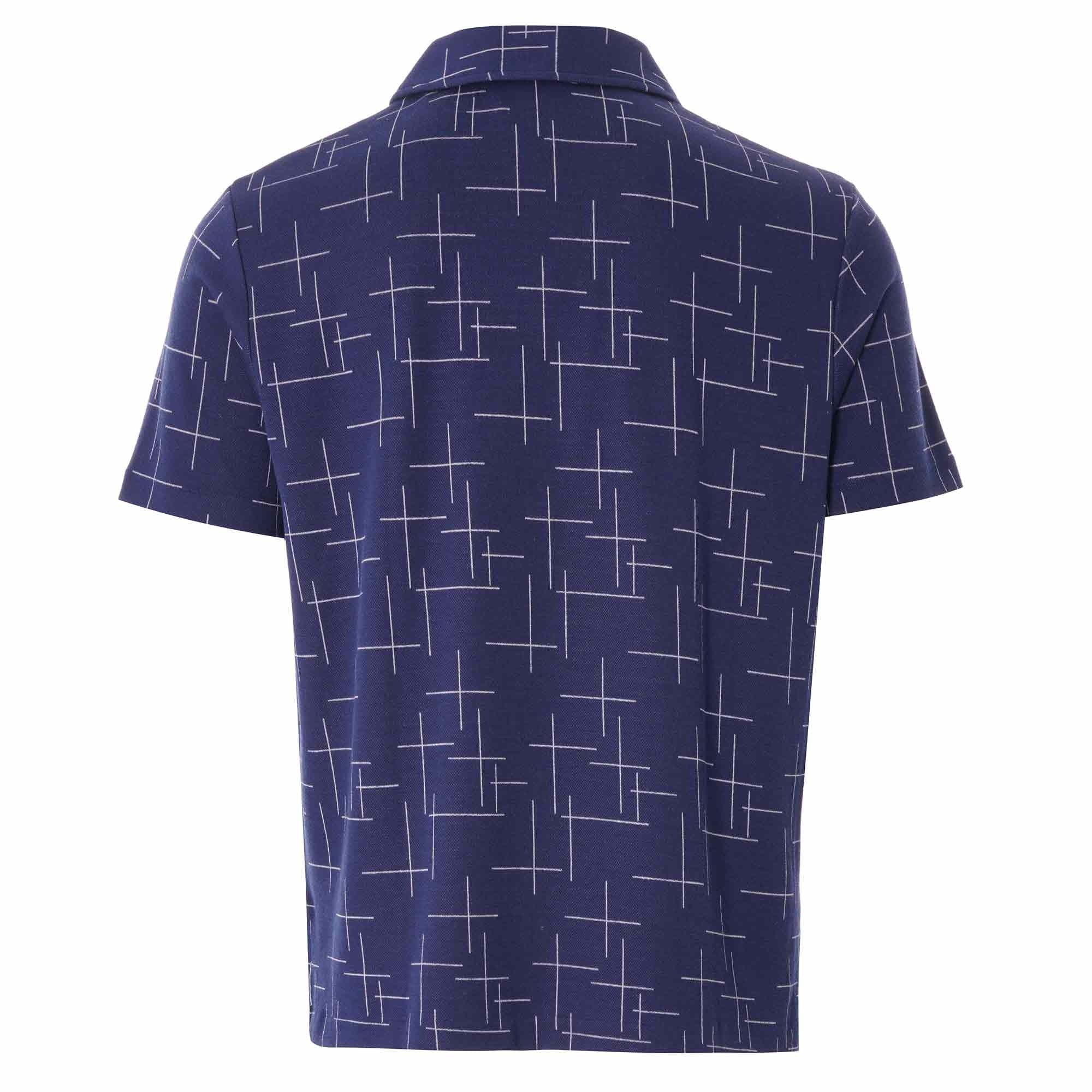 Fred Perry Reissues Cross Hatch Half Zip Shirt - French Navy