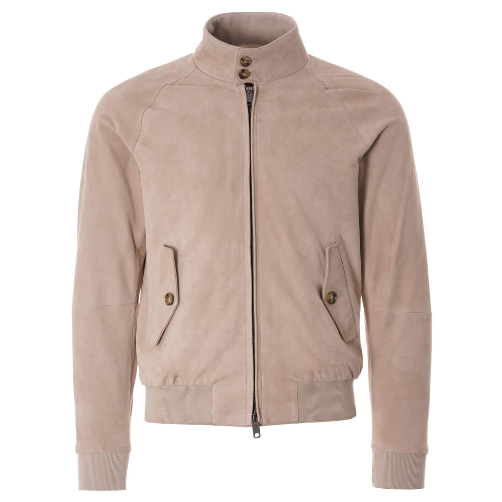 Baracuta G9 Suede Harrington Jacket - Sand Stone