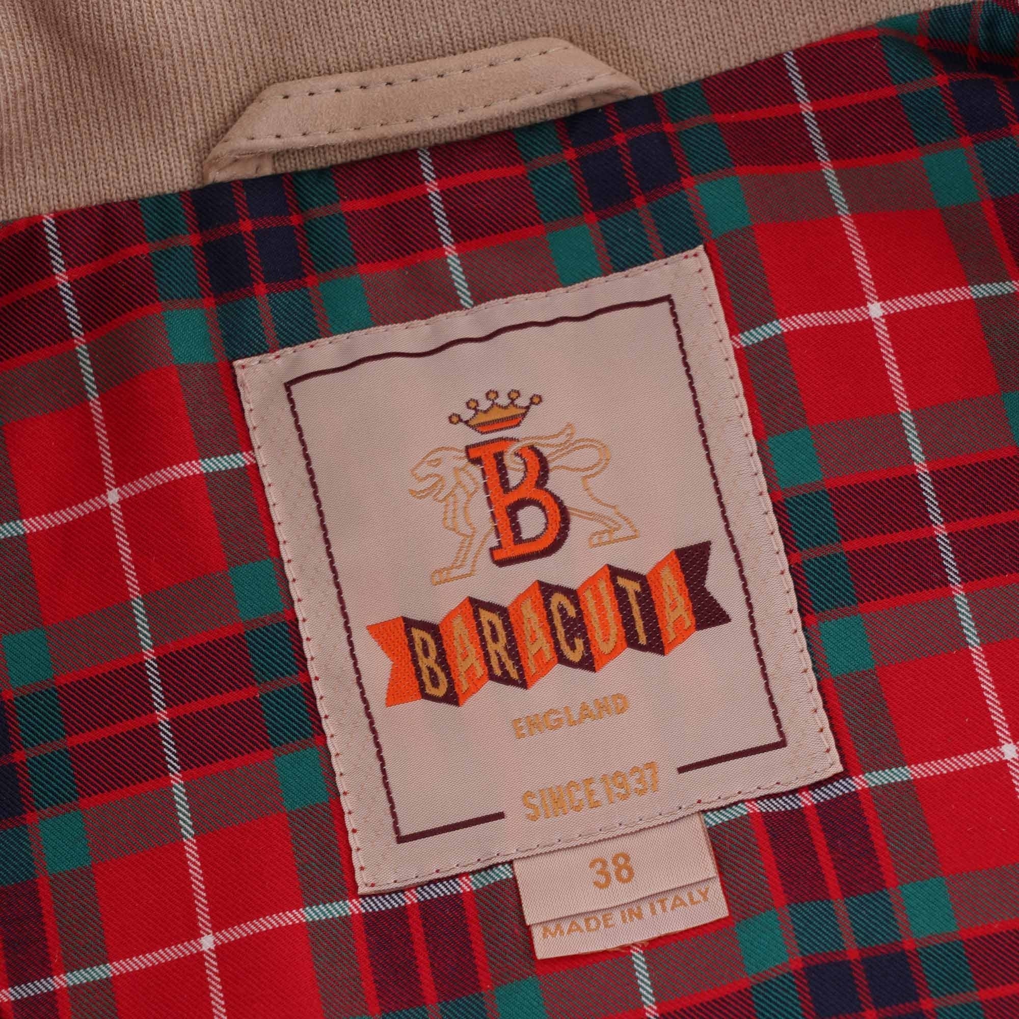 Baracuta G9 Suede Harrington Jacket - Sand Stone