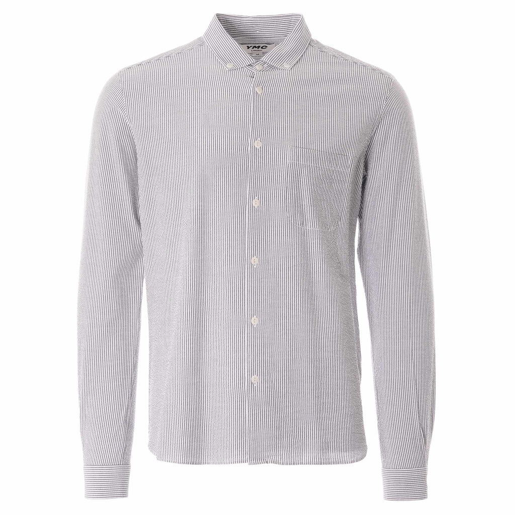 YMC Dean Shirt - Navy/Ecru
