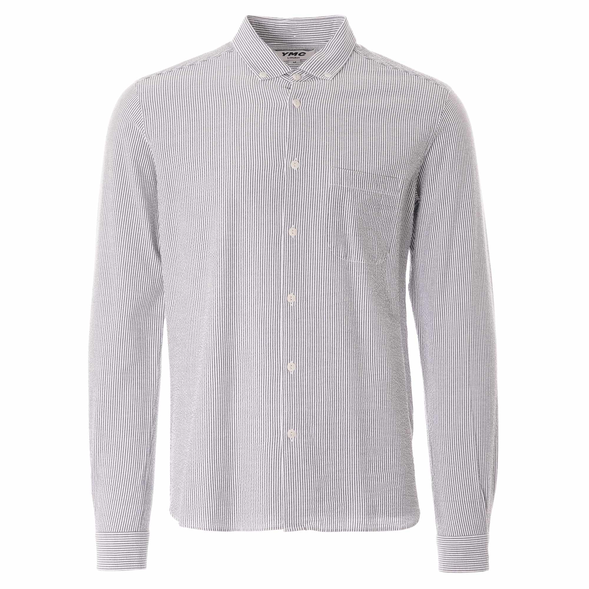 YMC Dean Shirt - Navy/Ecru