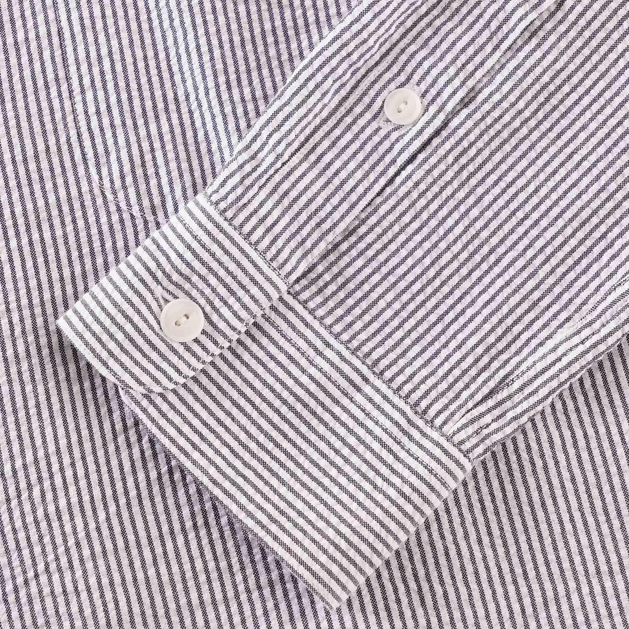 YMC Dean Shirt - Navy/Ecru