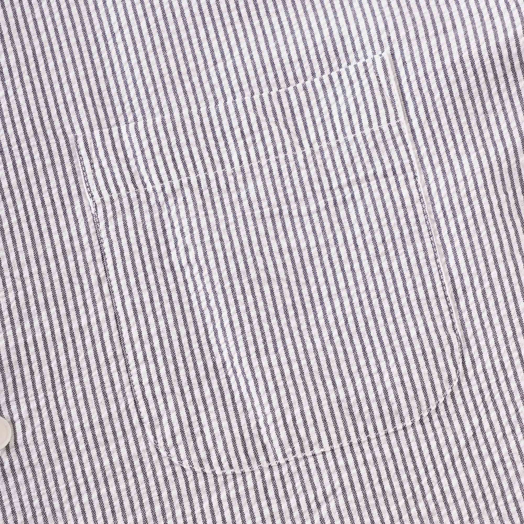 YMC Dean Shirt - Navy/Ecru