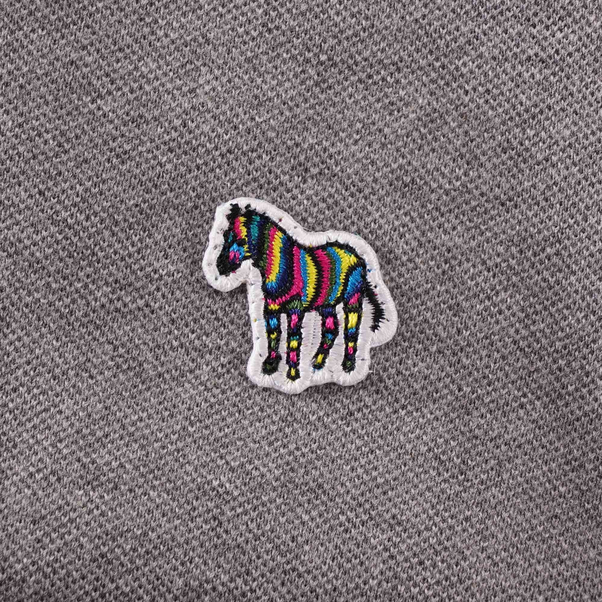 Paul Smith PS by Paul Smith Zebra Logo Polo Shirt - Grey Melange