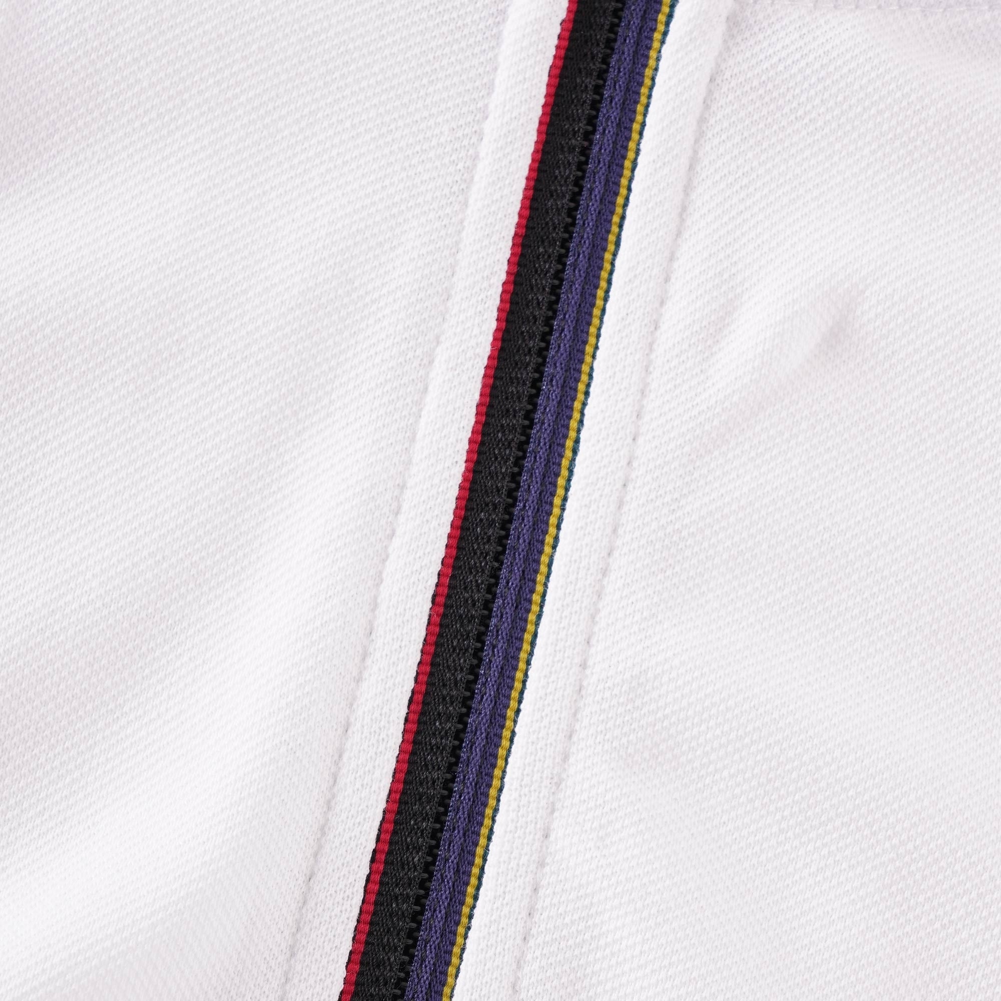 Paul Smith Long Sleeve Polo Shirt with 'Sports Stripe' Half Zip - White