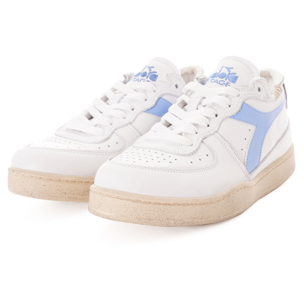 Diadora MI Basket Row Cut - White/Vista Blue