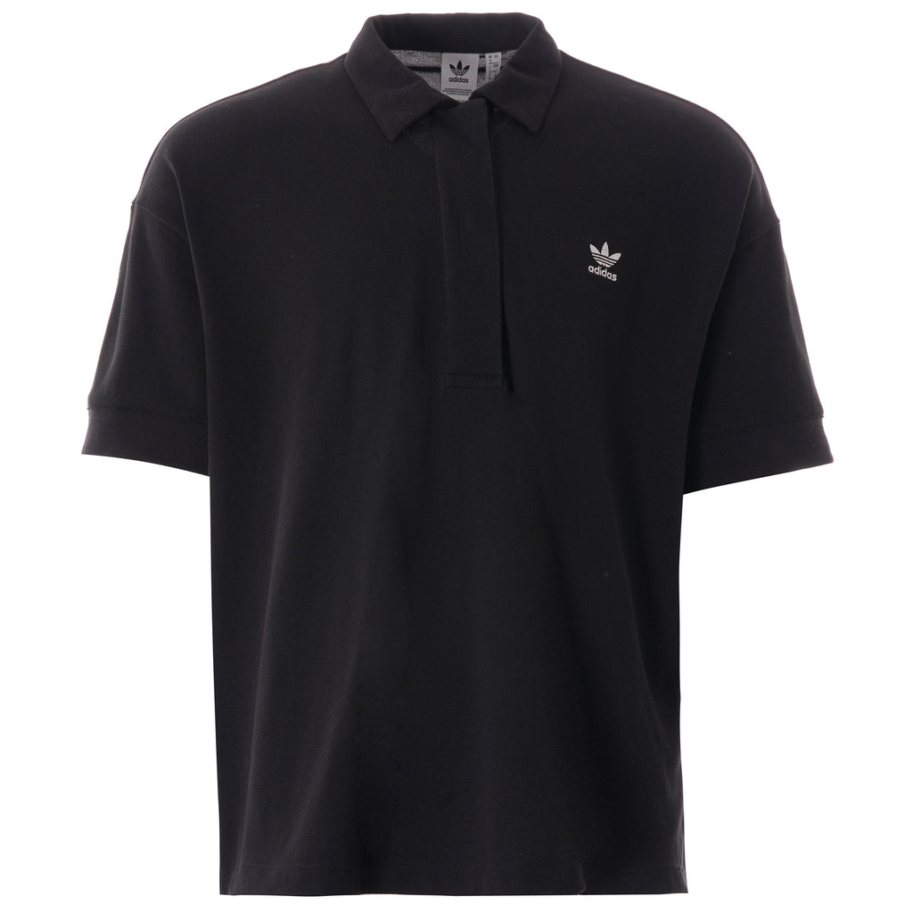 Adidas Originals Womens Oversized Polo Shirt - Black