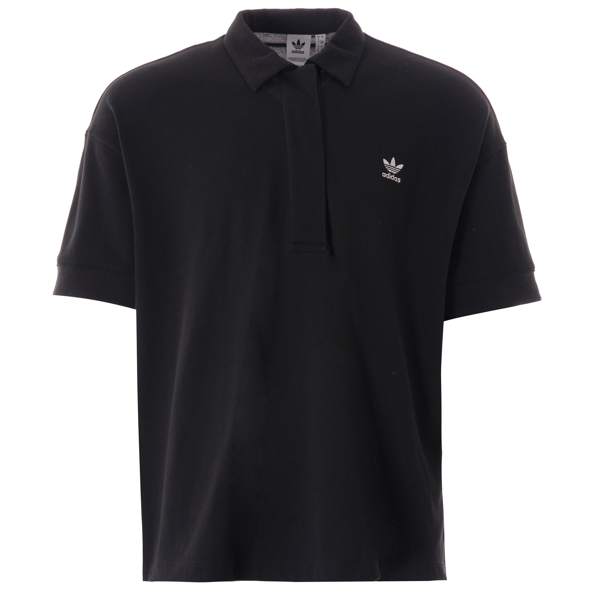 Adidas Originals Womens Oversized Polo Shirt - Black