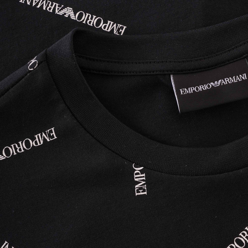 Emporio Armani All Over Print T-Shirt - Nero